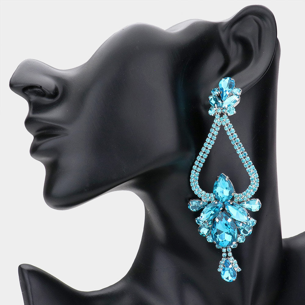 MOOD Gold Plated Crystal Diamond Shape Chandelier Earrings - Jewellery from  Jon Richard UK
